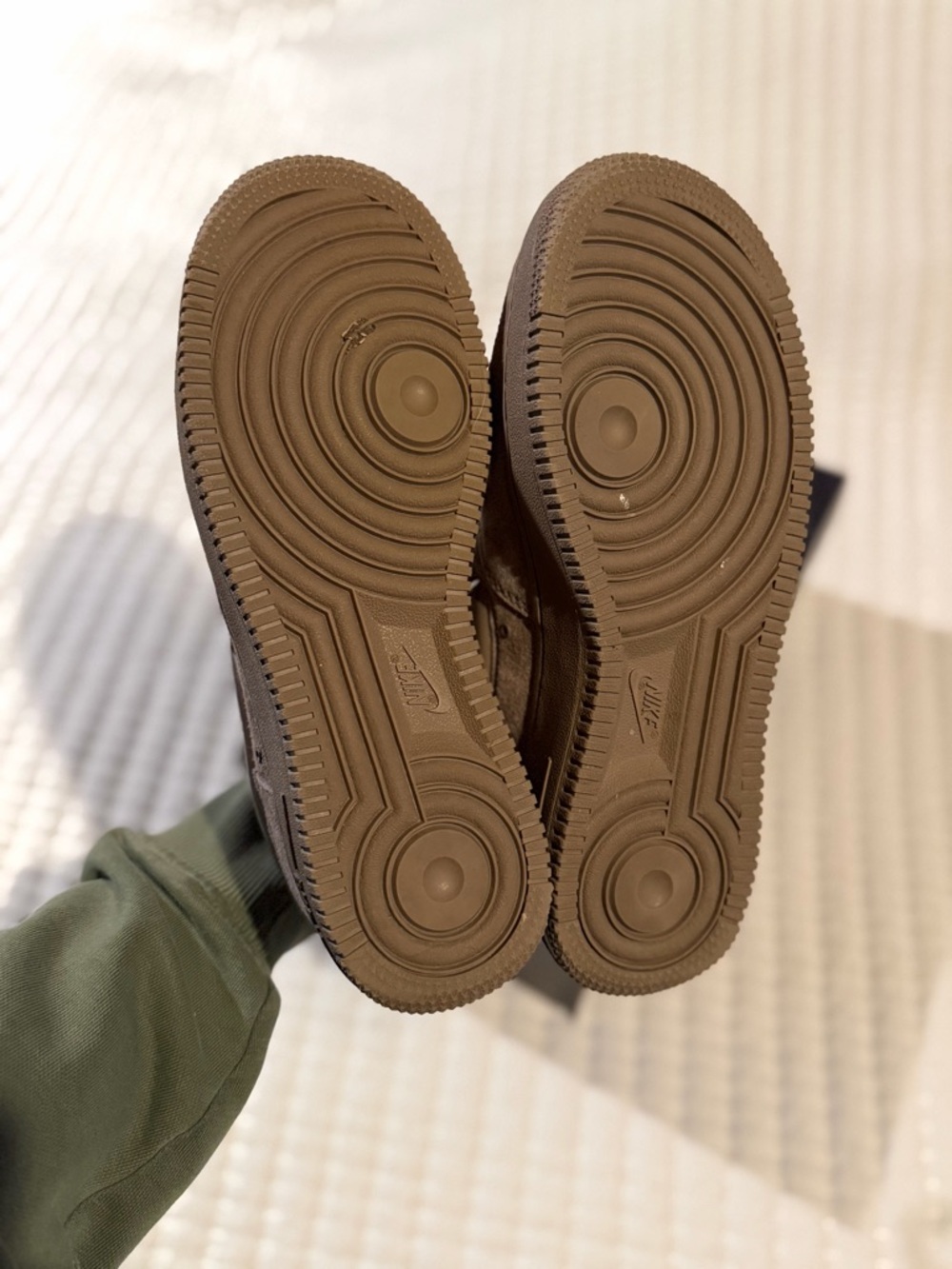 Nike Women’s Air Force 1 Low Suede Sneakers - Mink Brown - Picture 7 of 8